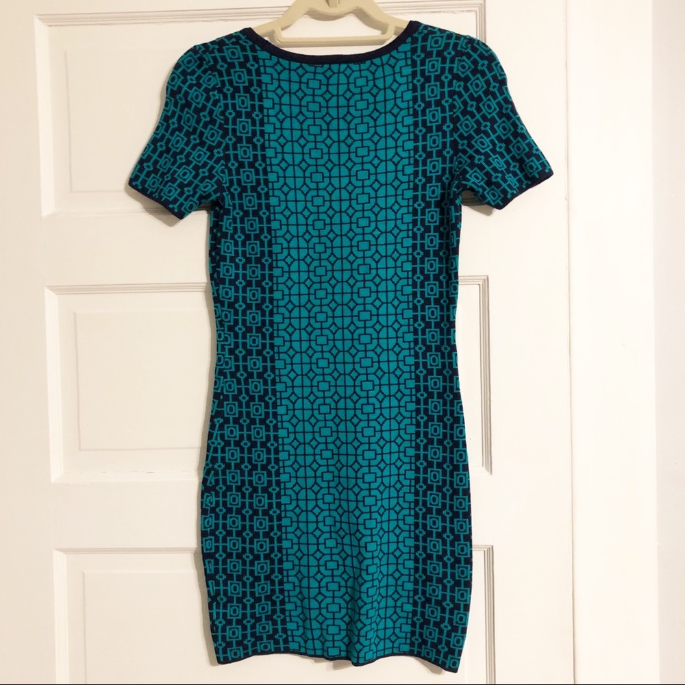 Romeo + Juliet Couture Teal & Navy Sweater Dress - Picture 3 of 6